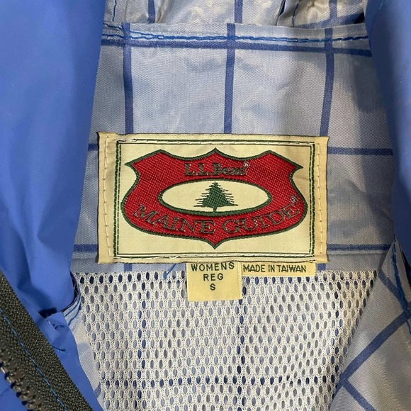 L.L. Bean Jackets & Blazers - Vintage LL‎ Bean Maine Guide Rain Jacket Blue Hooded Waterproof Womens Small